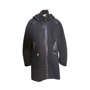 BCBG Generation Black Quilted Coat (Size Small):